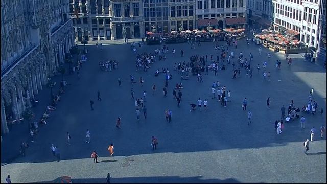 Площадь Гранд Плас, Брюссель час пик смотреть онлайн