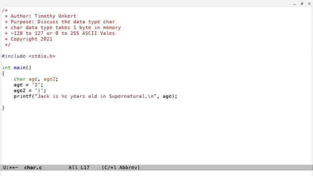 C Programming Tutorial - Char Data Type смотреть онлайн