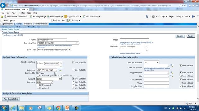 Oracle iProcuremen Part 3 Setup Smart form смотреть онлайн