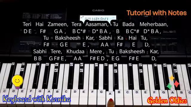 TERI HAI ZAMEEN | THE BURNING TRAIN | PIANO | KEYBOARD | TUTORIALS | NOTES | EASY | LEARN | смотреть онлайн