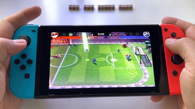 Mario Strikers: Battle League Football - Nintendo Switch handheld gameplay смотреть онлайн