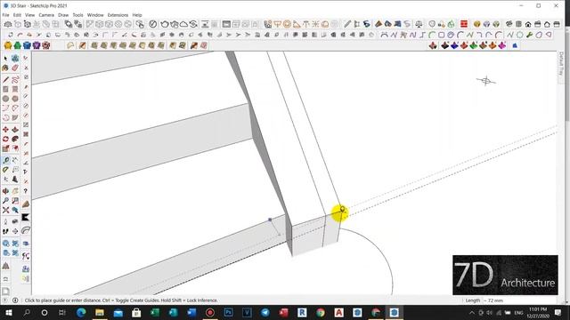 How To Make Curved Stair Railing In SketchUp - Tutorial смотреть онлайн