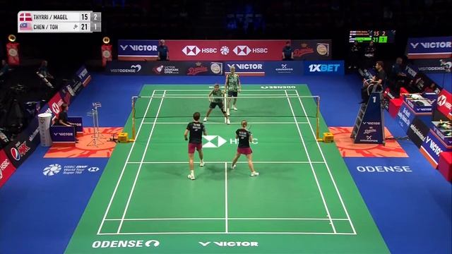 VICTOR Denmark Open 2023 | Thyrri/Magelund (DEN) vs. Chen/Toh (MAS) | R32 смотреть онлайн