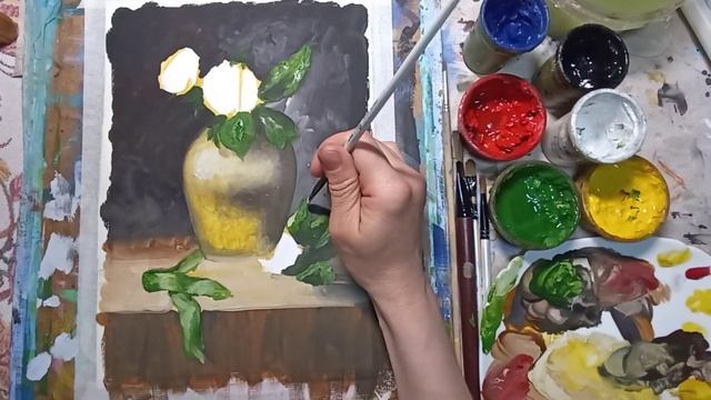 ? Как нарисовать натюрморт гуашью . смотреть онлайн