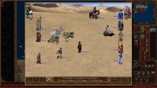 Heroes III - Tower Vs Necropolis ( [No lvl 7 Units] 9999 Of Each Unit!) смотреть онлайн