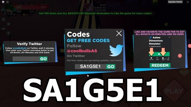 ALL NEW CODES IN ANIME DIMENSIONS SIMULATOR - ROBLOX ANIME DIMENSIONS SIMULATOR CODES 2023