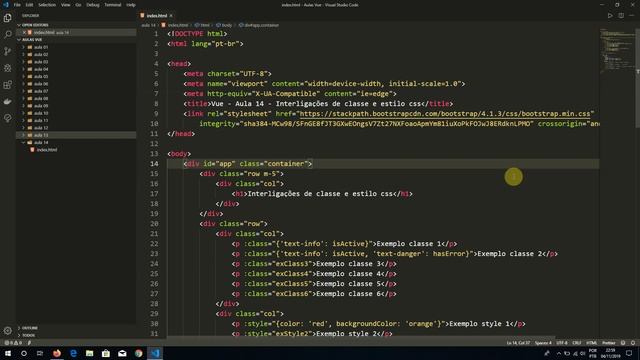 Curso de Vuejs - 14 - Interligações de classe e estilo CSS смотреть онлайн