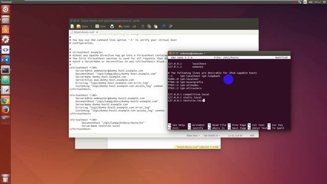 Configure xampp virtual hosts on Ubuntu смотреть онлайн