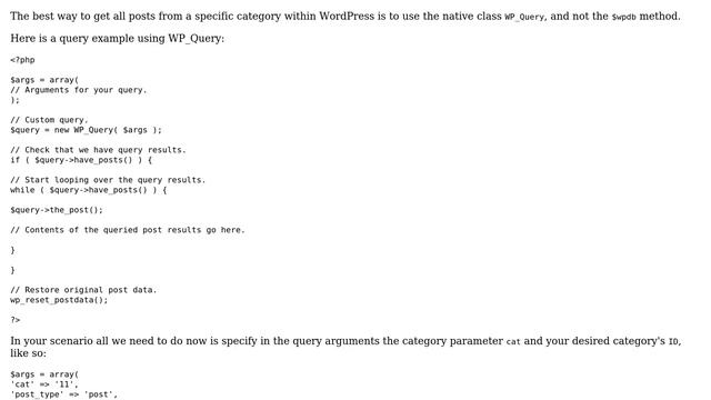 Wordpress: Custom query: Get all posts that are from a certain category? (3 Solutions!!) смотреть онлайн
