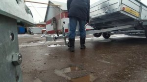 Механизм опрокидывания кузова прицепа ЛЕБЁДКОЙ !!!