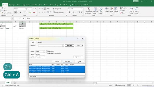 How to Select Only Bold Cells in Excel смотреть онлайн