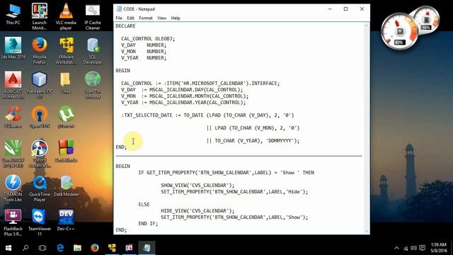 Calendar in an Oracle Form (Microsoft Date and Time Picker Calendar control object) смотреть онлайн