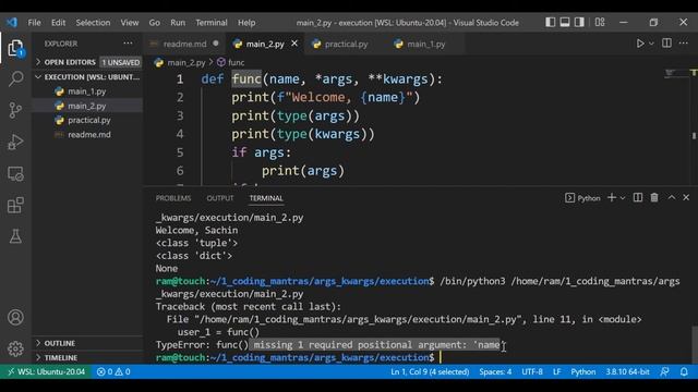 Args And Kwargs - Arguments and Keyword Arguments in Python | From Beginner to Advance смотреть онлайн