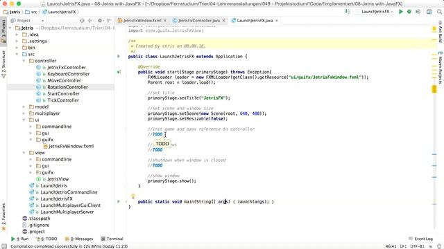 FUN mit FOPT #24 - Ein Tetris-Clon in Java - JavaFX (3/4) - JavaFX Controller смотреть онлайн