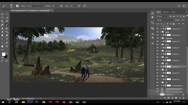 Alone House Photoshop Speed Art Tutorial Telugu Matte painting Manipulation Editing Tips Techniques смотреть онлайн