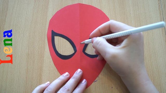 Spiderman Maske Basteln  ? How To Make Spiderman Mask ? как сделать маску человека паука