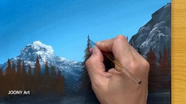 How to Draw Autumn Landscape / Acrylic Painting TUTORIAL смотреть онлайн