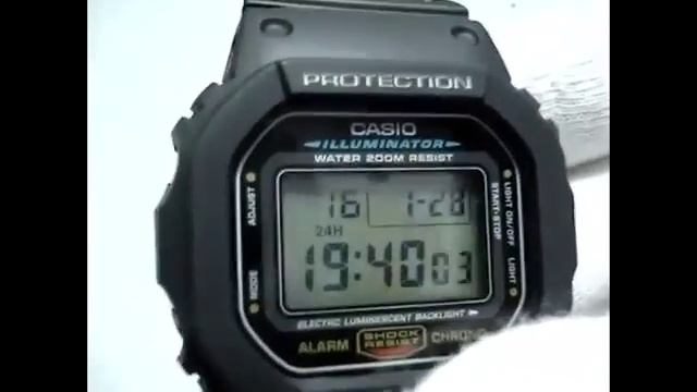 Casio G-Shock DW-5600E-1VER Настройка часов смотреть онлайн