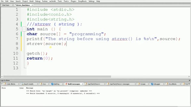 STRREV() Function in C Programming Language Tutorial | Reverse String in C Programming смотреть онлайн