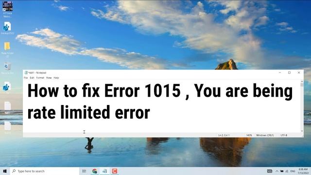 How to fix Error 1015 You are being rate limited error [2023] смотреть онлайн