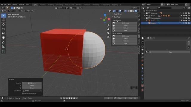 Boolean Modifier + BoolTool (EXPLAINED) | FREE Blender for 3D Printing Course смотреть онлайн