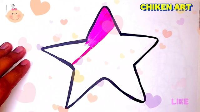 Рисуем звезду для детей! Draw a star for kids! Yulduz rasmini chizish! смотреть онлайн