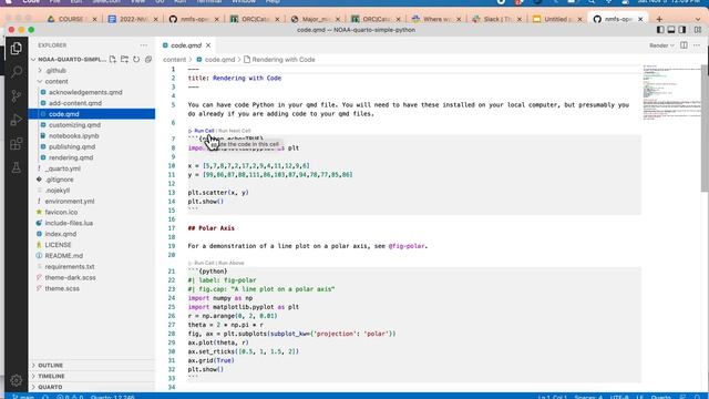 Rendering Quarto with Python from VS Code on a Mac смотреть онлайн