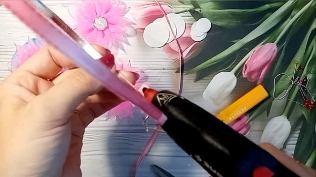 Воздушные камелии из органзы на ободке / МК/DIY / Organza Air Camellias On The Rim