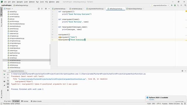 Python Full Course - Default Argument in Function - Video 75 смотреть онлайн