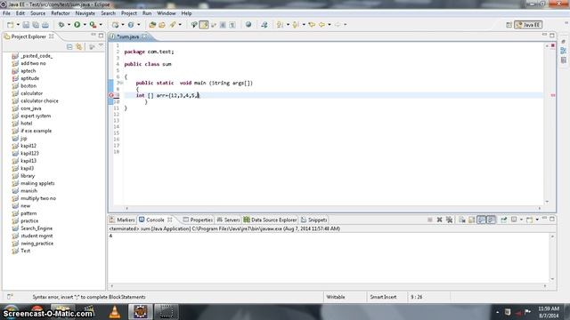 how to declare an array in single line смотреть онлайн