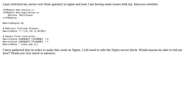 DevOps & SysAdmins: Switching from apache to nginx - mod_rewrite issue смотреть онлайн