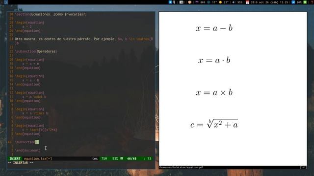 Tutorial de LaTeX 06: Ecuaciones matemáticas en LaTeX con amsmath смотреть онлайн