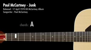 Junk - Paul McCartney / Guitar Chords