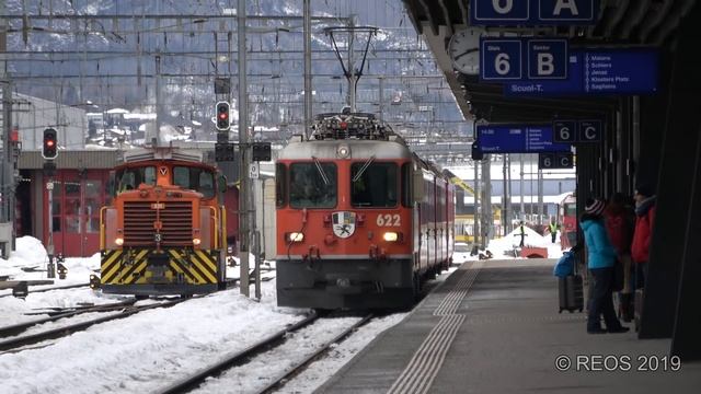 2019-01 [4K] The RhB in Landquart, a afternoon on the platform in stunning 4K, mix of RhB & some SB смотреть онлайн