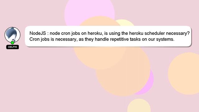 NodeJS : node cron jobs on heroku, is using the heroku scheduler necessary? смотреть онлайн