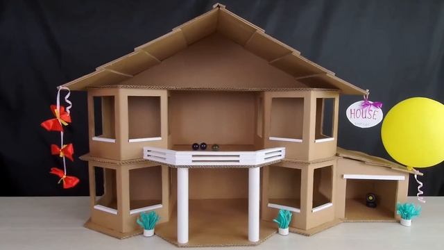 Домик для кошки или кукол из картона How to make Cat House from Cardboard смотреть онлайн