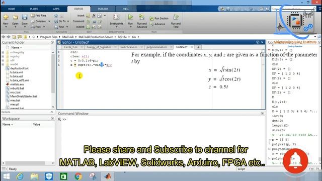 3D Plots in MATLAB - Line Plot in Hindi : Part 1 смотреть онлайн