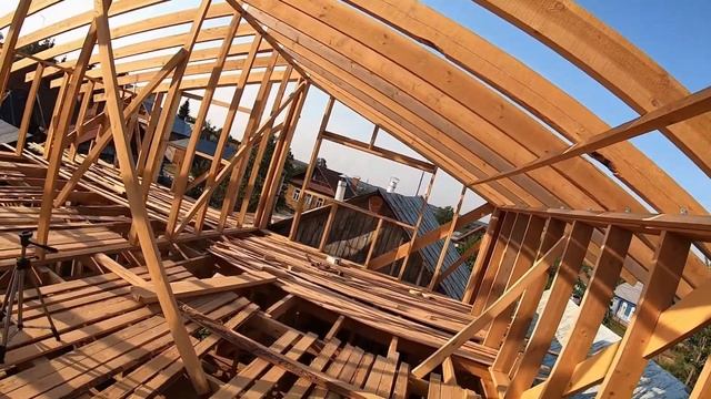 Стропильная система двускатной крыши. Каркасный дом своими руками ч10. смотреть онлайн