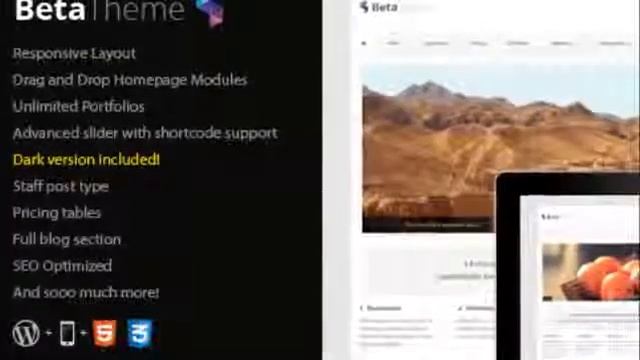 Beta - Clean Corporate WordPress Theme смотреть онлайн
