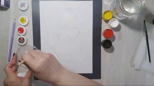 Рисуем вместе! Игрушечный кот. Гуашь. смотреть онлайн