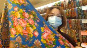 Павловопосадские платки Примерки из магазина Шаль Славянка 5, 13, 11 Фадеева Валерия