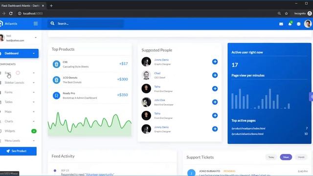 Flask Admin - Atlantis Design | AppSeed смотреть онлайн