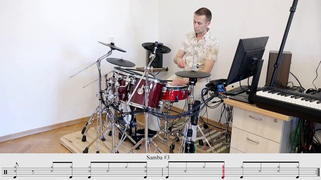 Samba #3 Groove (Classic) On Drumset