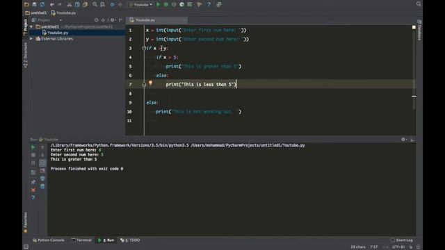 Python Basics - 6 part 2 - Nested if statements смотреть онлайн