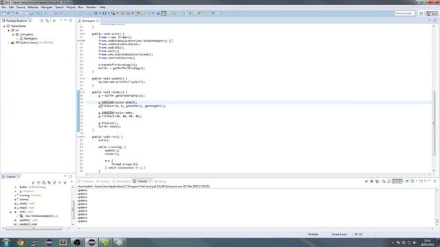 Java Game Programming E03: Rendering graphics in Java смотреть онлайн