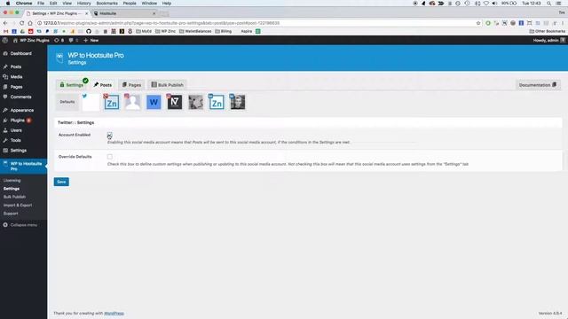 WordPress to Hootsuite Pro: Status Settings смотреть онлайн