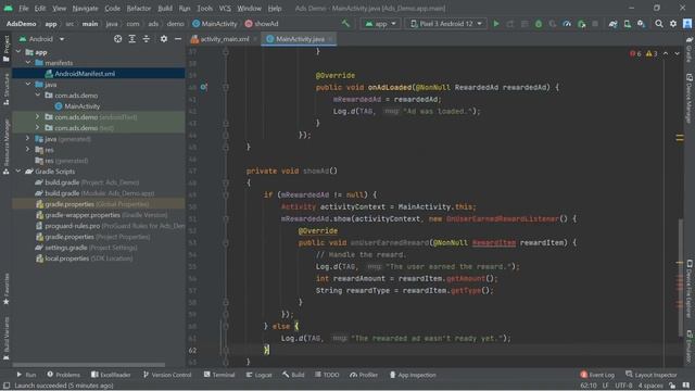 How Implement Rewarded Ad in Android Studio смотреть онлайн