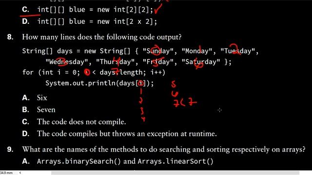 OCA JAVA SE 8 Programmer Guide Practice Test Chapter 4 # 1-10 смотреть онлайн