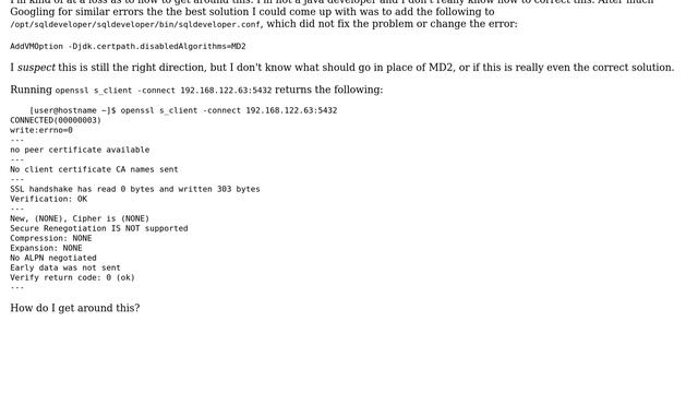 SSL certificate error when connecting to PostgreSQL database with Oracle SQL Developer on Fedora 30 смотреть онлайн