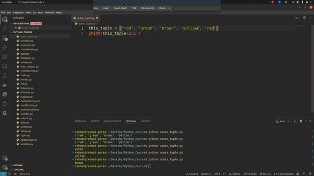 Python - Access Tuple Items || Python Tutorial смотреть онлайн